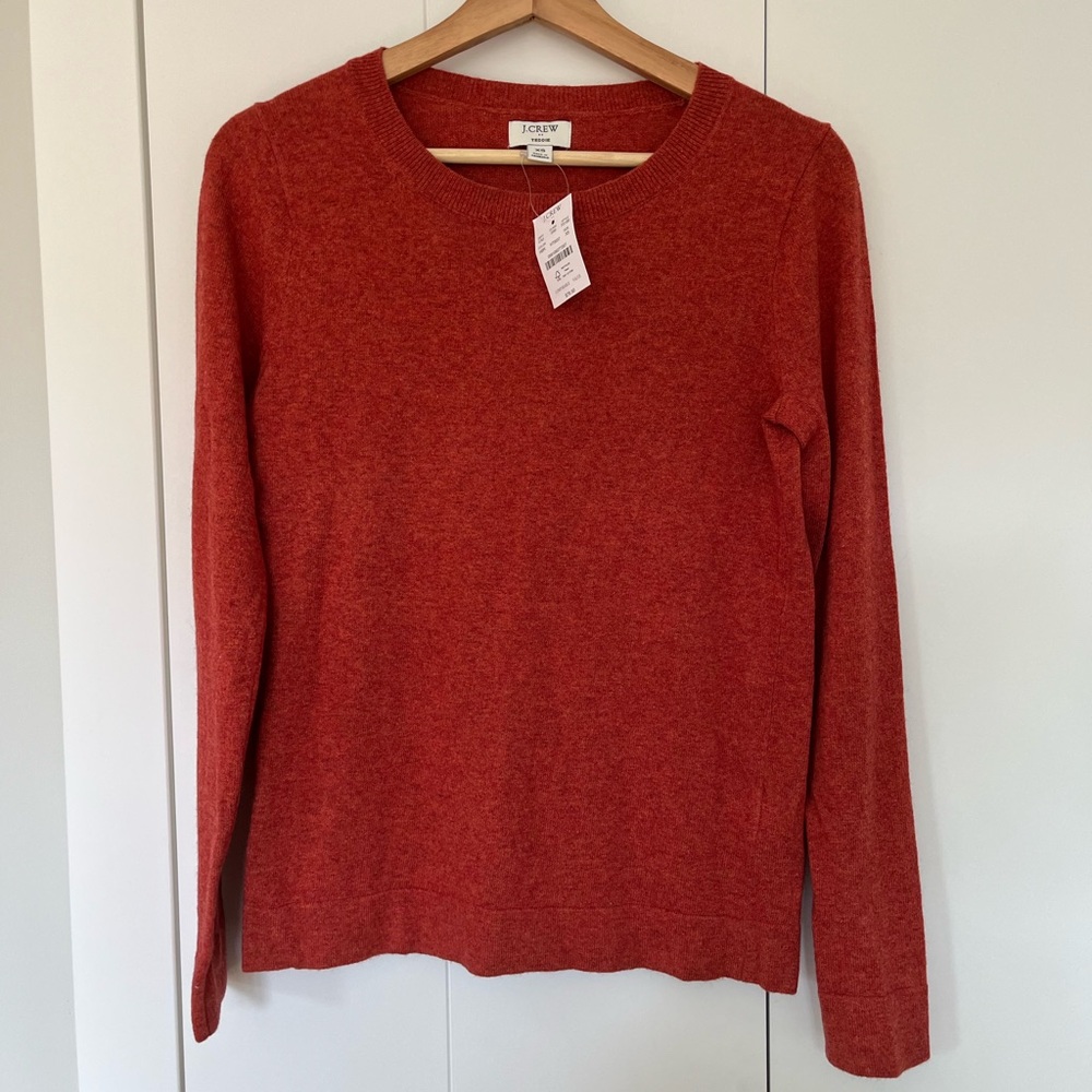 J. Crew Women's Vibrant Red/Orange Sweater